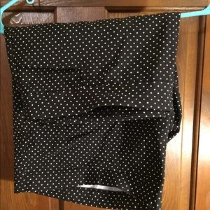 Black and white polka dot shorts